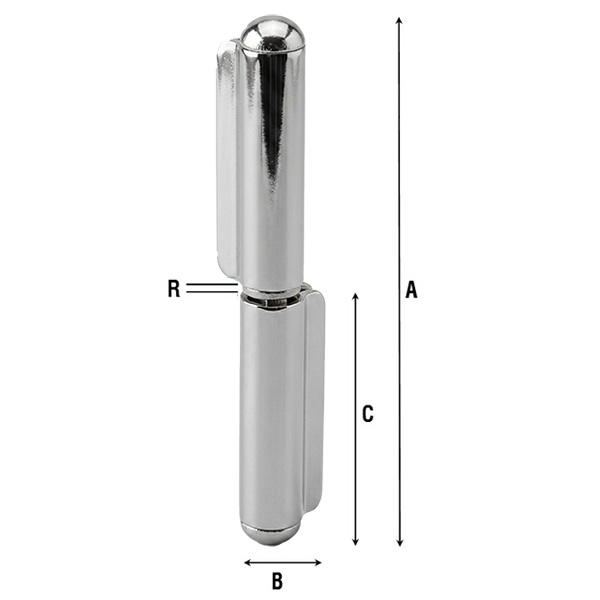 Aldeghi ART.1223IN Cerniera a Saldare a 2 ALI INOX con Perno Fisso - ALDEGHI LUIGI - Immagine 2